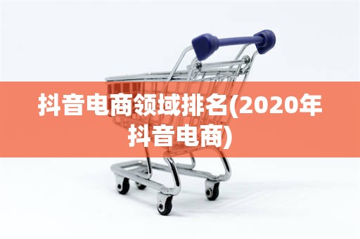 抖音电商领域排名(2020年抖音电商)