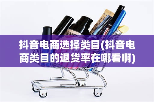 抖音电商选择类目(抖音电商类目的退货率在哪看啊)