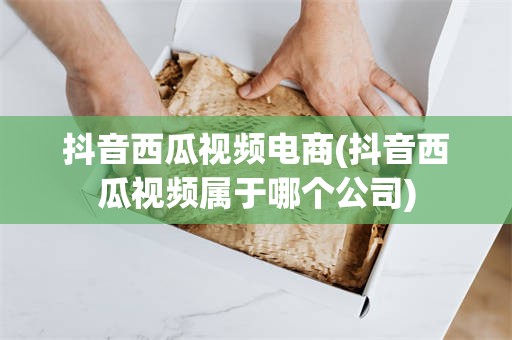 抖音西瓜视频电商(抖音西瓜视频属于哪个公司)