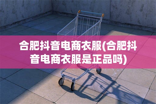 合肥抖音电商衣服(合肥抖音电商衣服是正品吗)