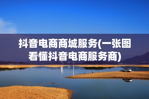 抖音电商商城服务(一张图看懂抖音电商服务商)