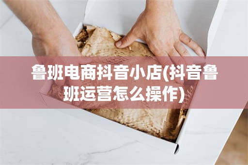 鲁班电商抖音小店(抖音鲁班运营怎么操作)