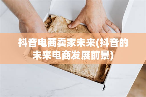 抖音电商卖家未来(抖音的未来电商发展前景)