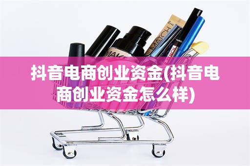 抖音电商创业资金(抖音电商创业资金怎么样)