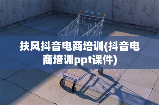 扶风抖音电商培训(抖音电商培训ppt课件)