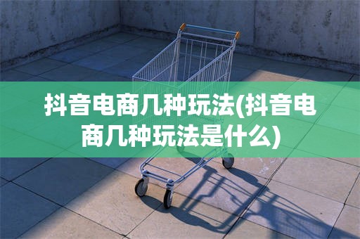 抖音电商几种玩法(抖音电商几种玩法是什么)