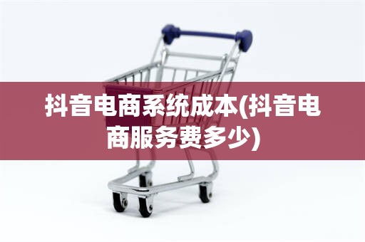 抖音电商系统成本(抖音电商服务费多少)