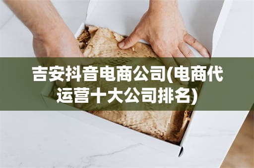 吉安抖音电商公司(电商代运营十大公司排名)