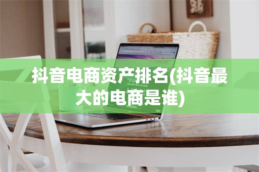 抖音电商资产排名(抖音最大的电商是谁)