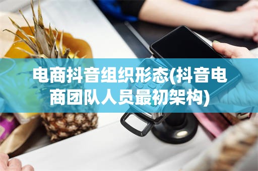 电商抖音组织形态(抖音电商团队人员最初架构)