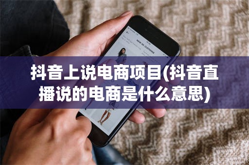 抖音上说电商项目(抖音直播说的电商是什么意思)