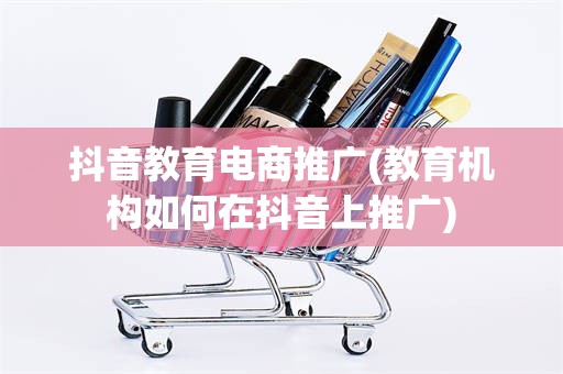 抖音教育电商推广(教育机构如何在抖音上推广)