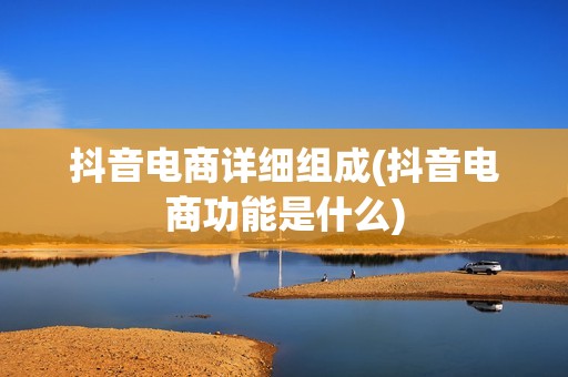 抖音电商详细组成(抖音电商功能是什么)