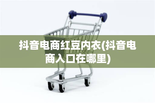 抖音电商红豆内衣(抖音电商入口在哪里)