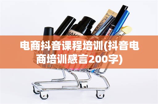 电商抖音课程培训(抖音电商培训感言200字)