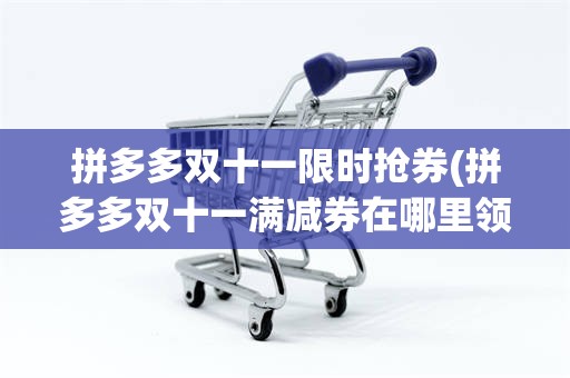 拼多多双十一限时抢券(拼多多双十一满减券在哪里领)
