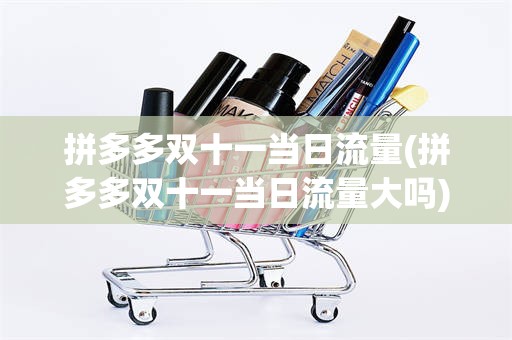 拼多多双十一当日流量(拼多多双十一当日流量大吗)