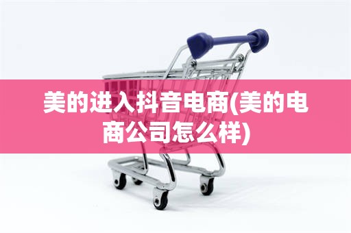 美的进入抖音电商(美的电商公司怎么样)