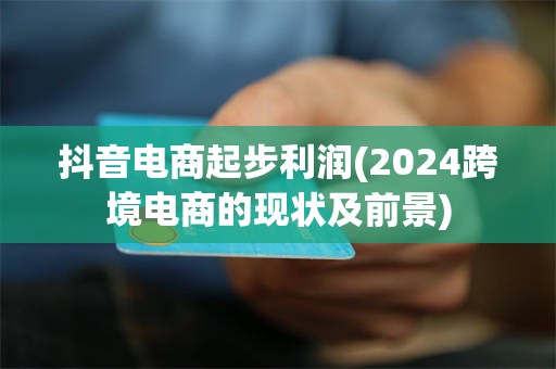 抖音电商起步利润(2024跨境电商的现状及前景)