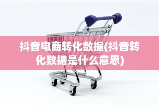 抖音电商转化数据(抖音转化数据是什么意思)