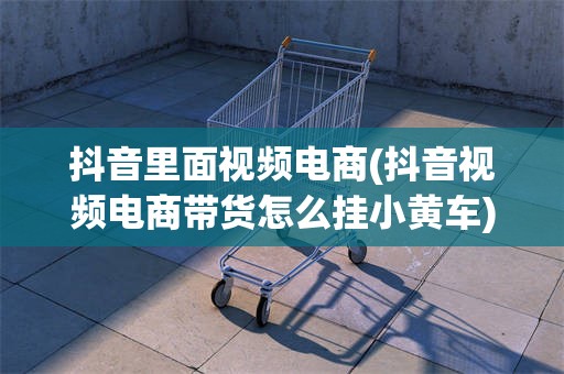 抖音里面视频电商(抖音视频电商带货怎么挂小黄车)