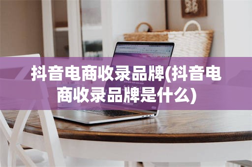 抖音电商收录品牌(抖音电商收录品牌是什么)