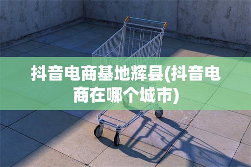 抖音电商基地辉县(抖音电商在哪个城市)